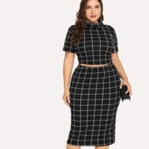 2 PIECE SKIRT SET PLUS SIZE